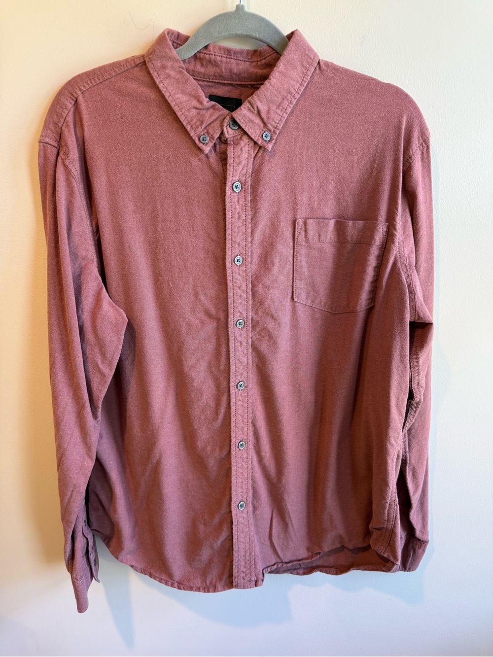 14 & Union Mauve Long Sleeve Button Down Shirt, size XLG
